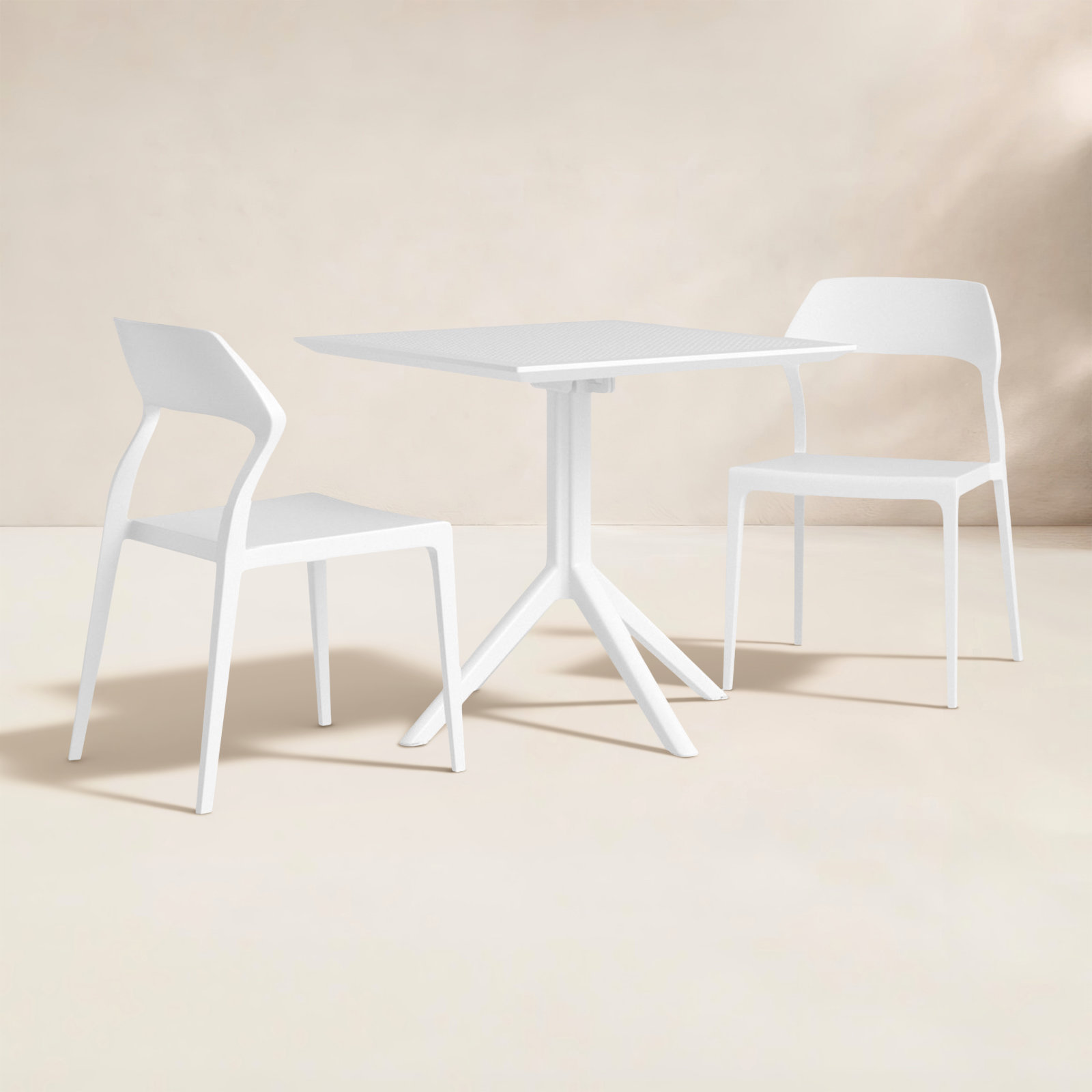 Farrah 32" Patio Bistro Set, White