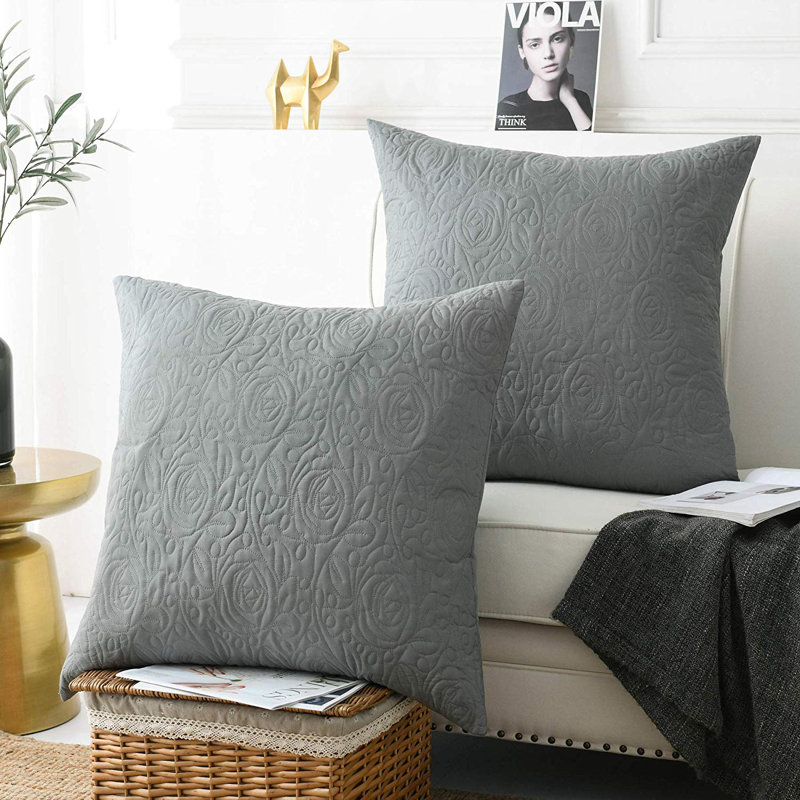 Taie décorative, Gris