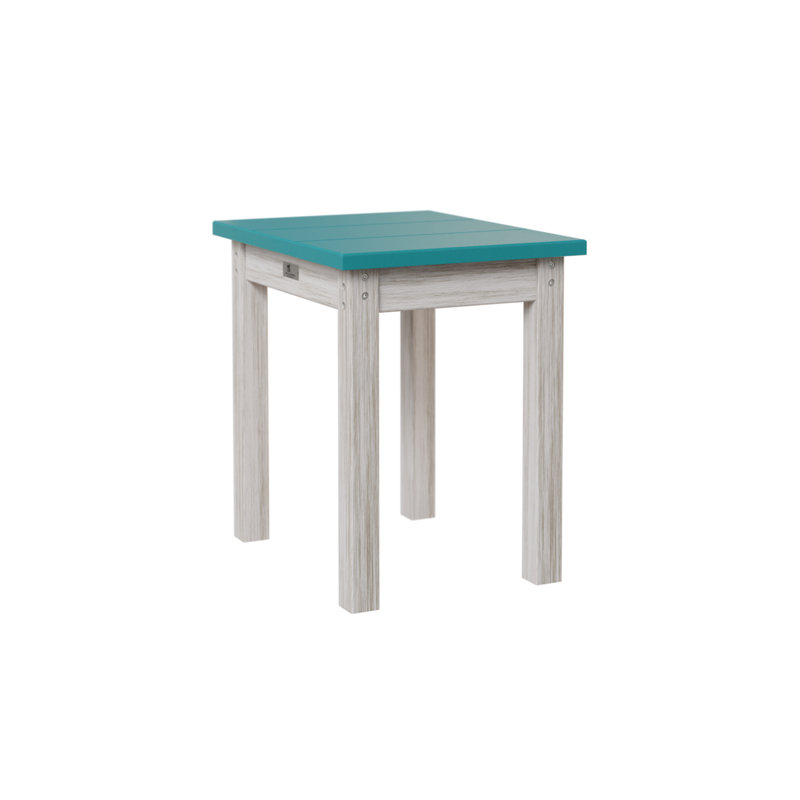 Berlin Gardens Economy End Table, Seashell, Aruba Blue