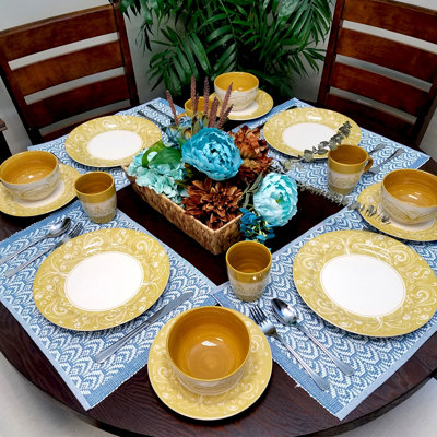 Walthamstow Stoneware Dinnerware Set 16 Piece - Service for 4
