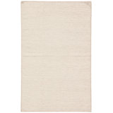 Hampshire Wool Geometric Area Rug in Light Gray/Ivory