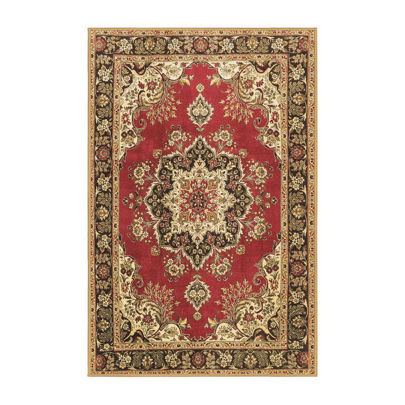 Tapis brun traditionnel Traditional 4099, Rectangle 2 pi x 3 pi