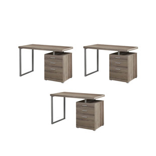 Solid Wood Writing Desk (Set of 3)