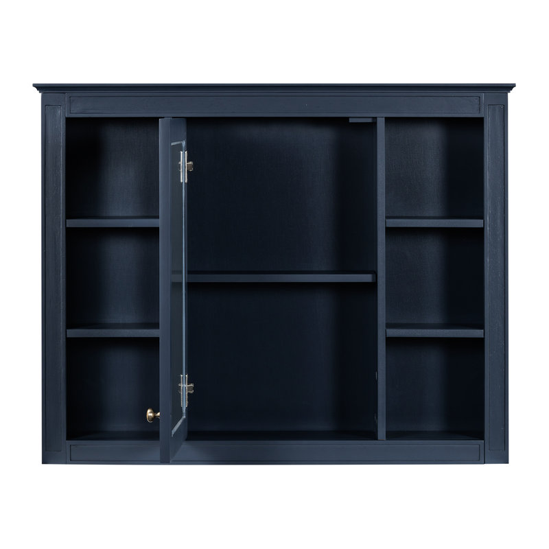 Armoire murale de salle de bain 35 po x 27,5 po, miroir avec rangement fonctionnel, rangement mural 35 po x 27,5 po, inclus, spacieux