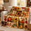 Couverture douillette aux couleurs de l'automne, jeté décoratif en patchwork pour canapé, fauteuil, chambre, salon, décoration intérieure-134290610