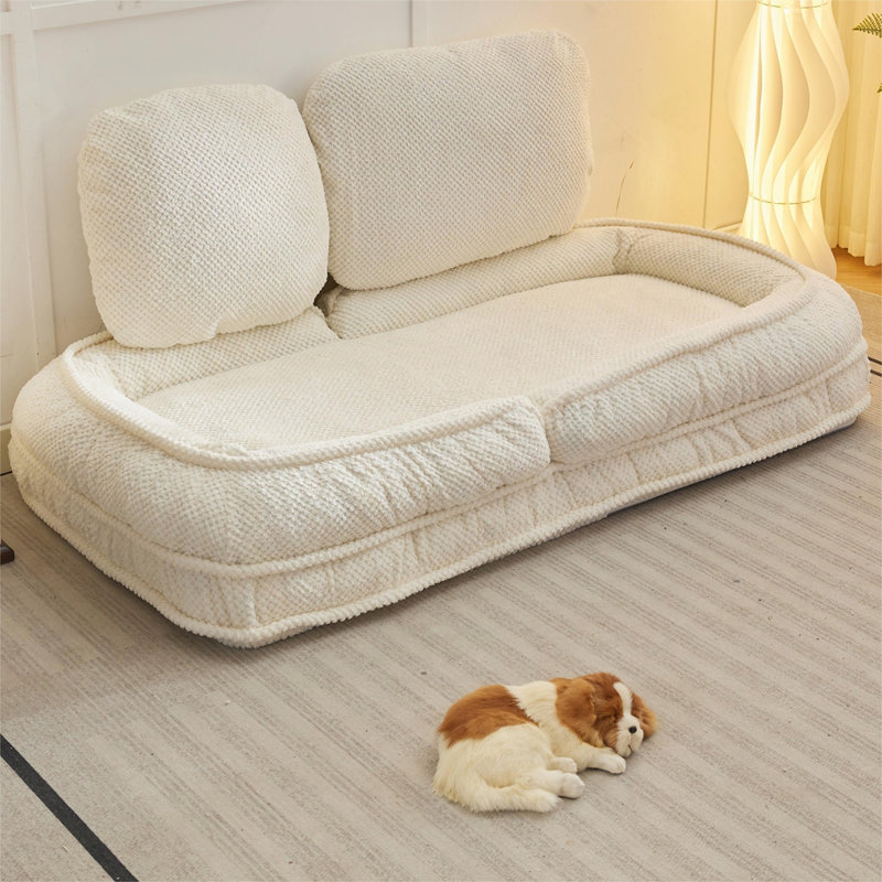 Lit pour chien doux et confortable, White