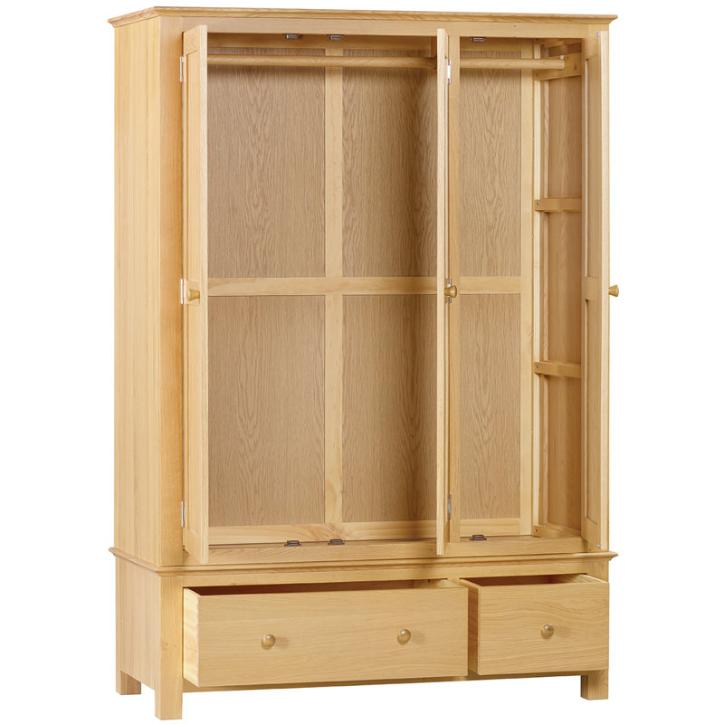 Bankey 3 Door Solid Wood Wardrobe