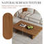 Table basse rectangulaire moderne et minimaliste de 140 cm (55 po) en bois brun, idéale pour le salon.-13863301-18953064