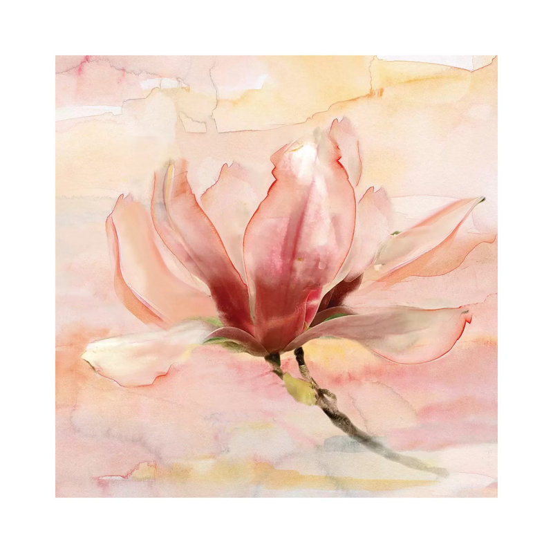 Dreamy Magnolia II 1 Piece Wall Art on Canvas, 45.72 cm H x 45.72 cm W x 1.91 cm D, Wrapped Canvas