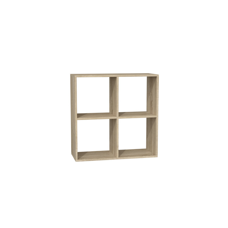Sharnett 75cm H x 74cm W Cube Bookcase, Sonoma Oak