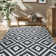 Geometric Machine Washable Rug for Living Room Bedroom Diamond Checkerboard Non-Slip Low Pile Rubber Backing Area Rug for Playroom Office Kitchen Dining Room Dorm and Bedside Decor