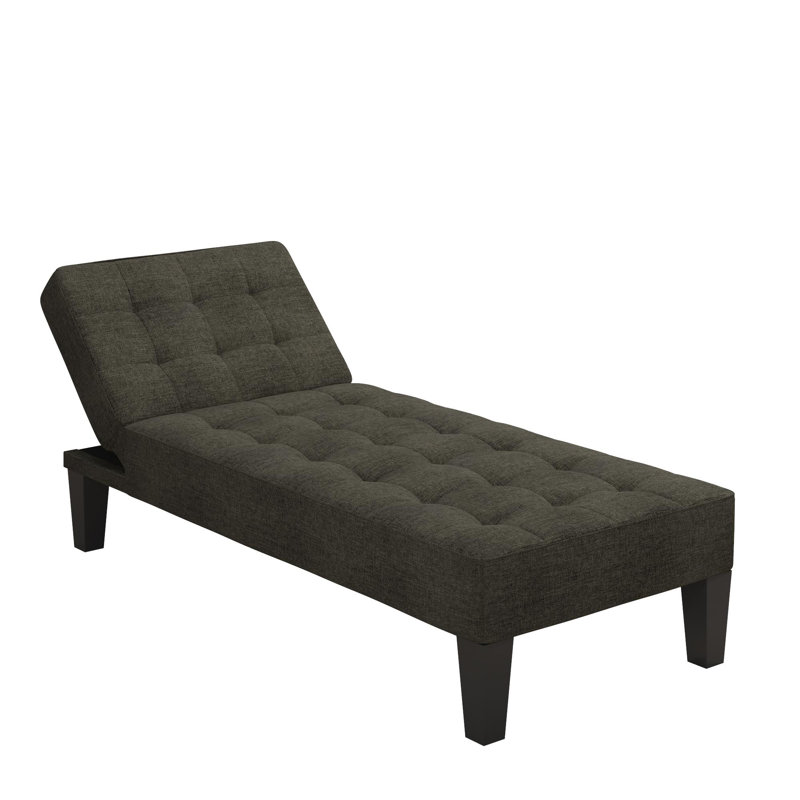 Alaira Upholstered Chaise Lounge, Grey