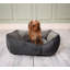 Geometric Pet Bolster Cushion in Dark Grey-103409556