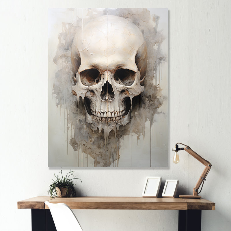 «Skull Elegance Portrait IV», reproduction sur toile, H 20 po x l 12 po x P 1 po, Toile tendue