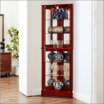 Armoire de coin avec éclairage Curio