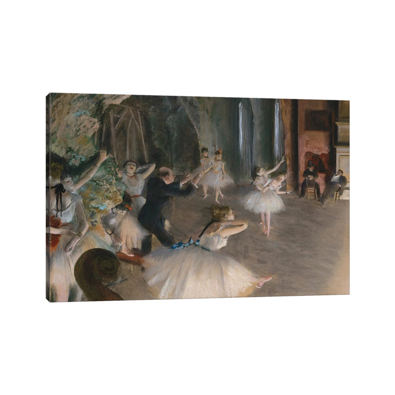 The Rehearsal Onstage, C.1874 by Edgar Degas - Wrapped Canvas Painting, 66.04 cm H x 45.72 cm W x 1.91 cm D