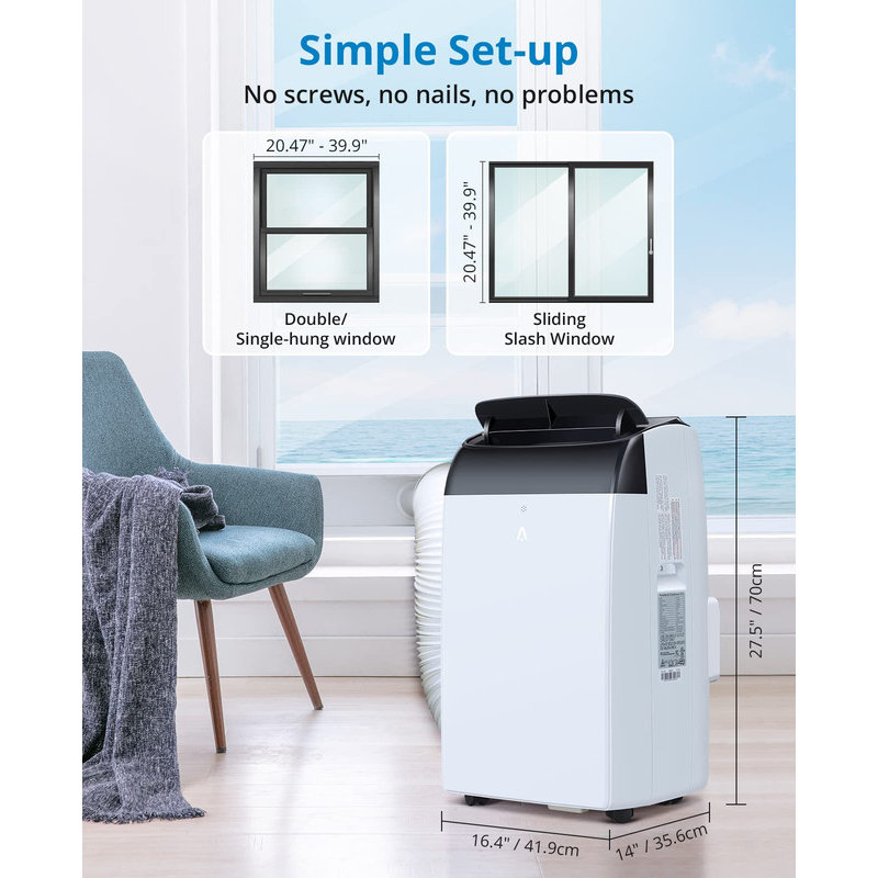 Climatiseur portatif 14 000 BTU avec télécommande