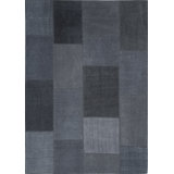 Tapis gris en coton noué à la main