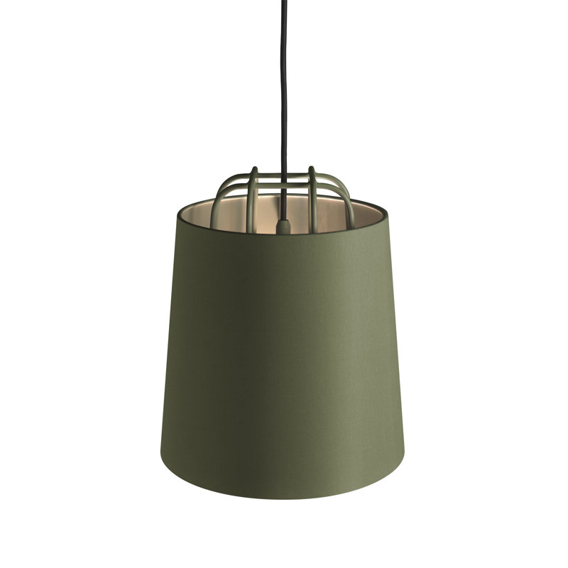 Perimeter 1 - Light Single Pendant, Olive, 14" H x 11" W x 11" D