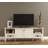 Modern TV Stand with Adjustable Shelves, Cream & Oak Finish, 71.3 x 24.3 x 17.4 inches | 100% Melamine Coated Particle Board & MDF Doors, 0.8 mm Edge Banding | Sturdy MDF Profile Legs, Wall-Mountable Design