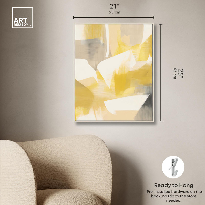 Décoration murale moderne Sunburst IV par Art Remedy, cadre argenté, 20 x 24, H 25 po x l 21 po, Cadre argenté