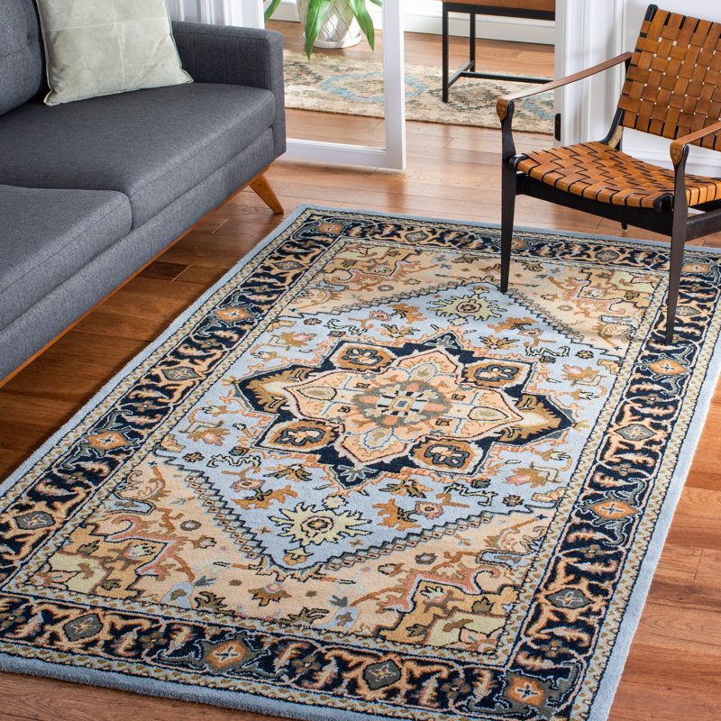 Tapis oriental en laine touffeté à la main Fleta, Rectangle 4 pi x 6 pi