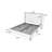 Contemporary Charcoal Color Burlap Headboard Queen Size Platform Bed For Bedroom Colored-1407011622