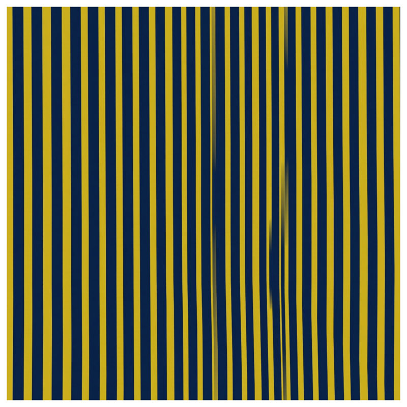 Couvertures à rayures bleu marine et jaunes, 50in W x 60in H