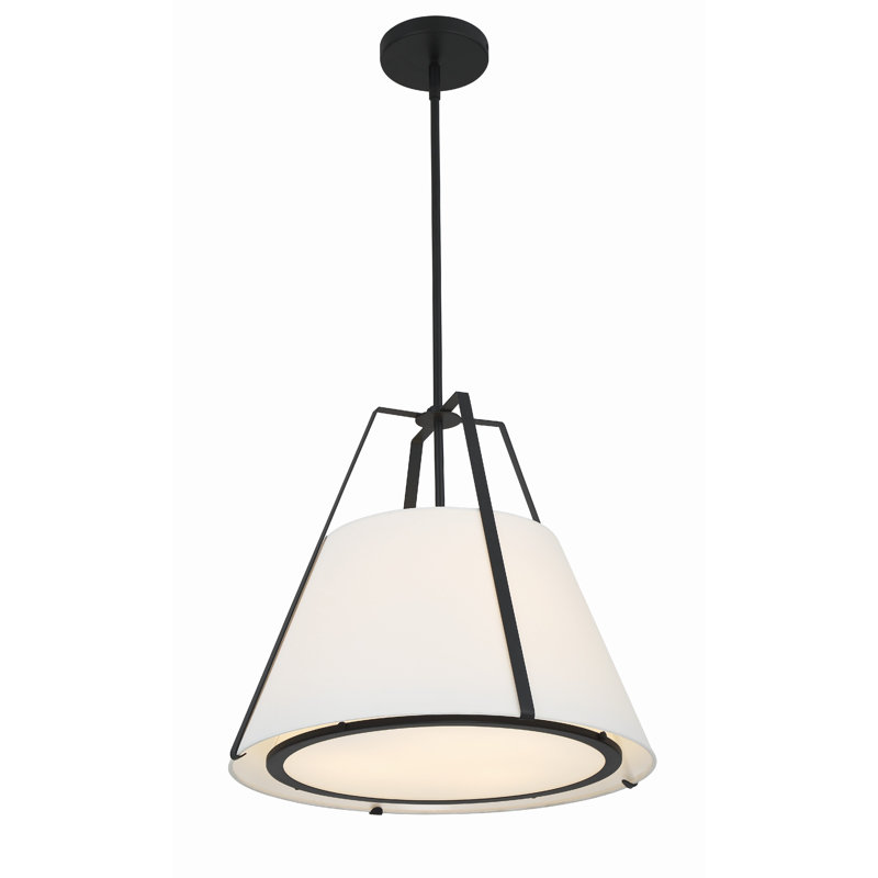Luminaire suspendu tambour 3 lumières Altman, Noir