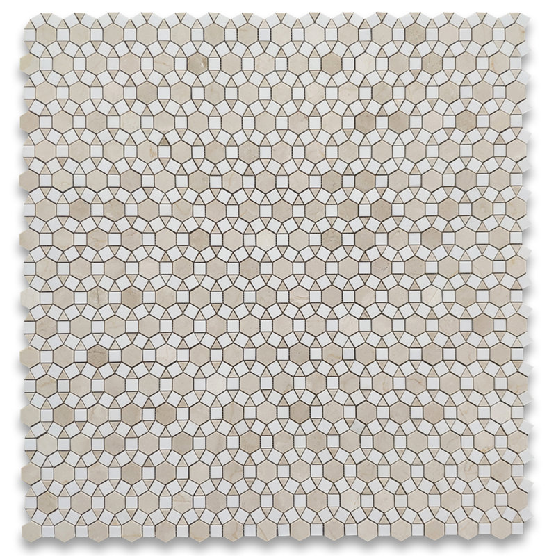 12 in. x 11 in. Marble Tile