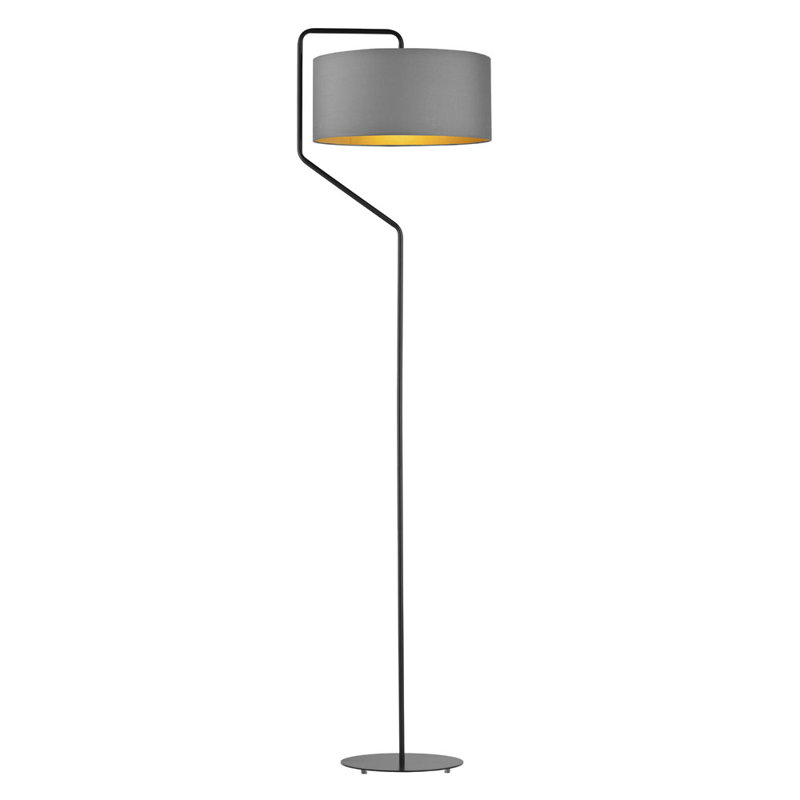 Romel 156cm Arched Floor Lamp, Grey, Black