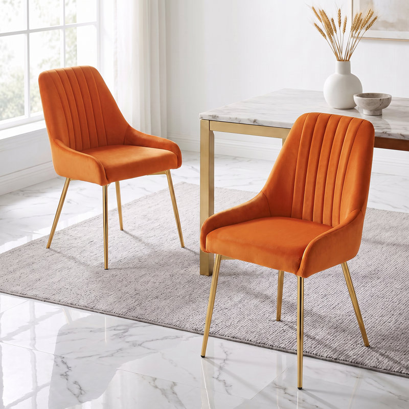 Chaise de salle à manger Maulsby, Orange, 2