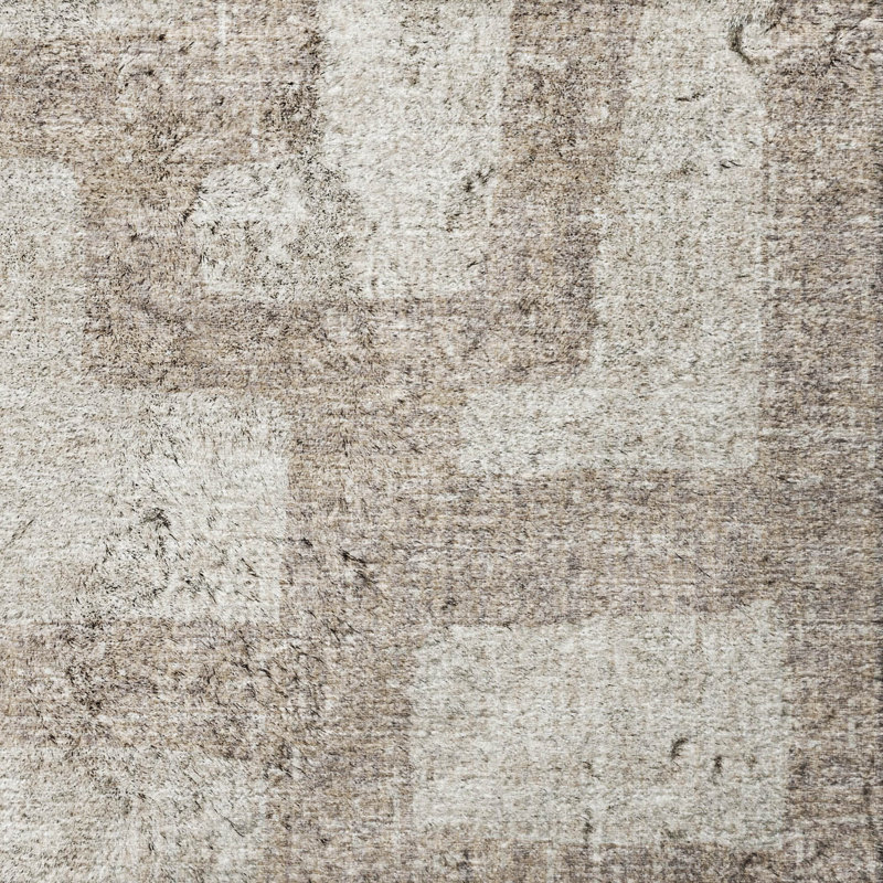 Premium Machine Washable Dream Shag ADS110 Contemporary Rug, 1'8" x 2'6", Tan