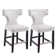 Eccleshall Upholstered Counter Stool with Solid Wood Frame