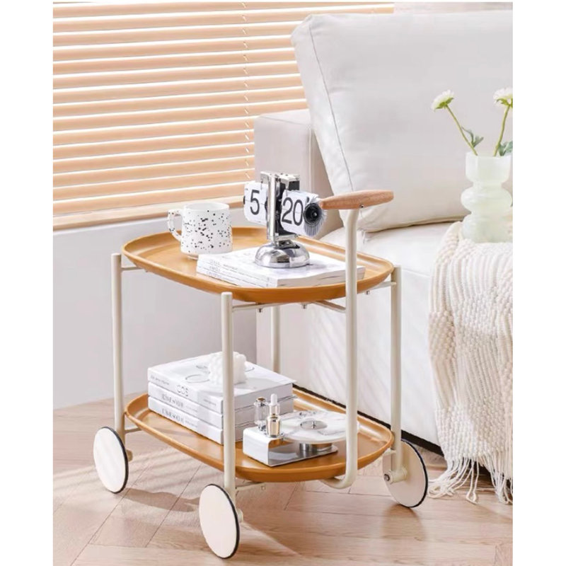 Table basse mobile avec chariot et poussette