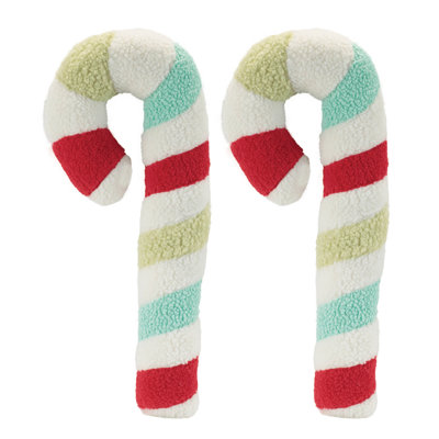 Ensemble de 2 cannes en peluche
