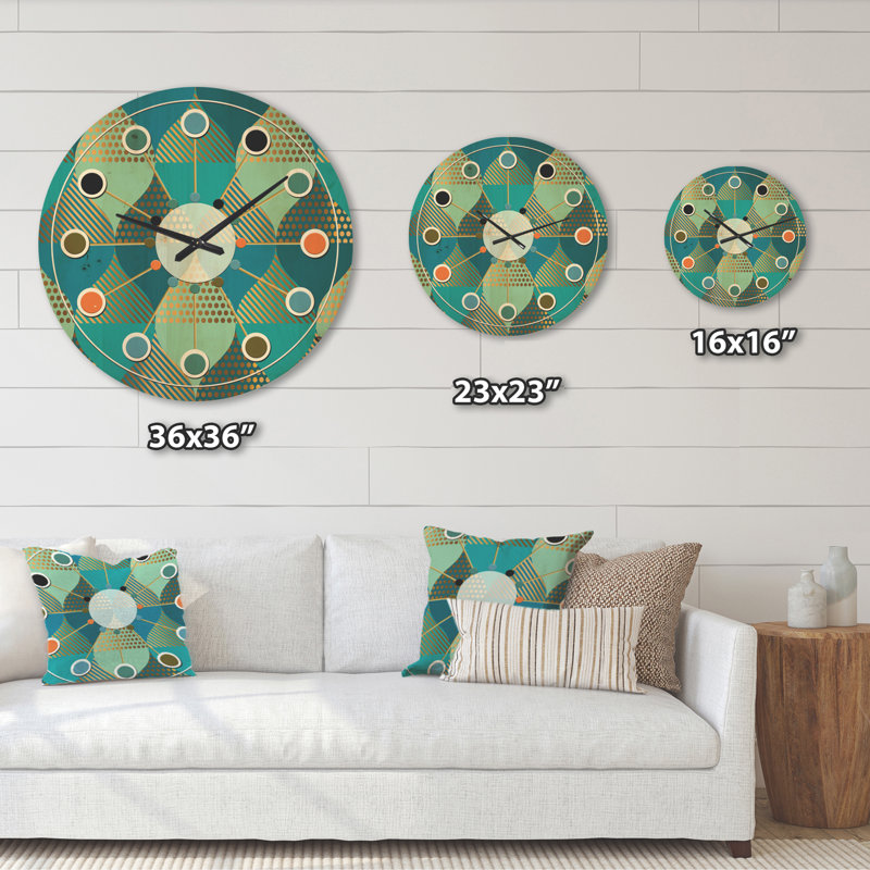 Horloge murale de luxe Mid-Century, Grand