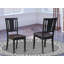 Chaises de salle à manger Dudley - Ensemble de 2 chaises rembourrées en similicuir, noir-690422649-799018414