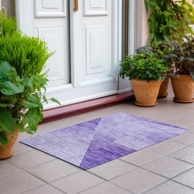 Tapis intérieur / extérieur Malchow avec envers antidérapant, Rectangle 1 pi 8 po x 2 pi 6 po