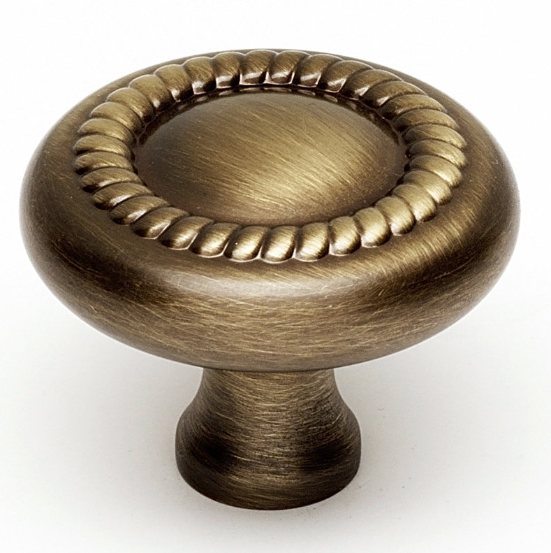 Poignée champignon, Antique English, H 1 po x l 1,25 po x P 0,56 po