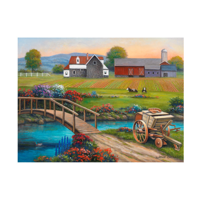 «Sweet Serenity Farm» sur toile, H 35 po x l 47 po x P 2 po