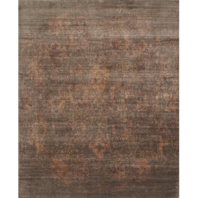 Tapis brun noué à la main Delphi