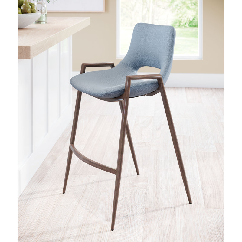 Upholstered Counter Stool, Gray, Counter Stool (25.6” Seat Height)