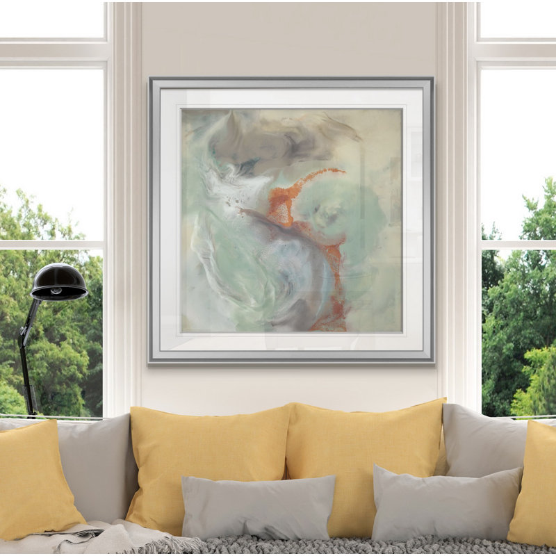 " Copper River II ", 16" H x 16" W x 1.5" D, Silver Framed