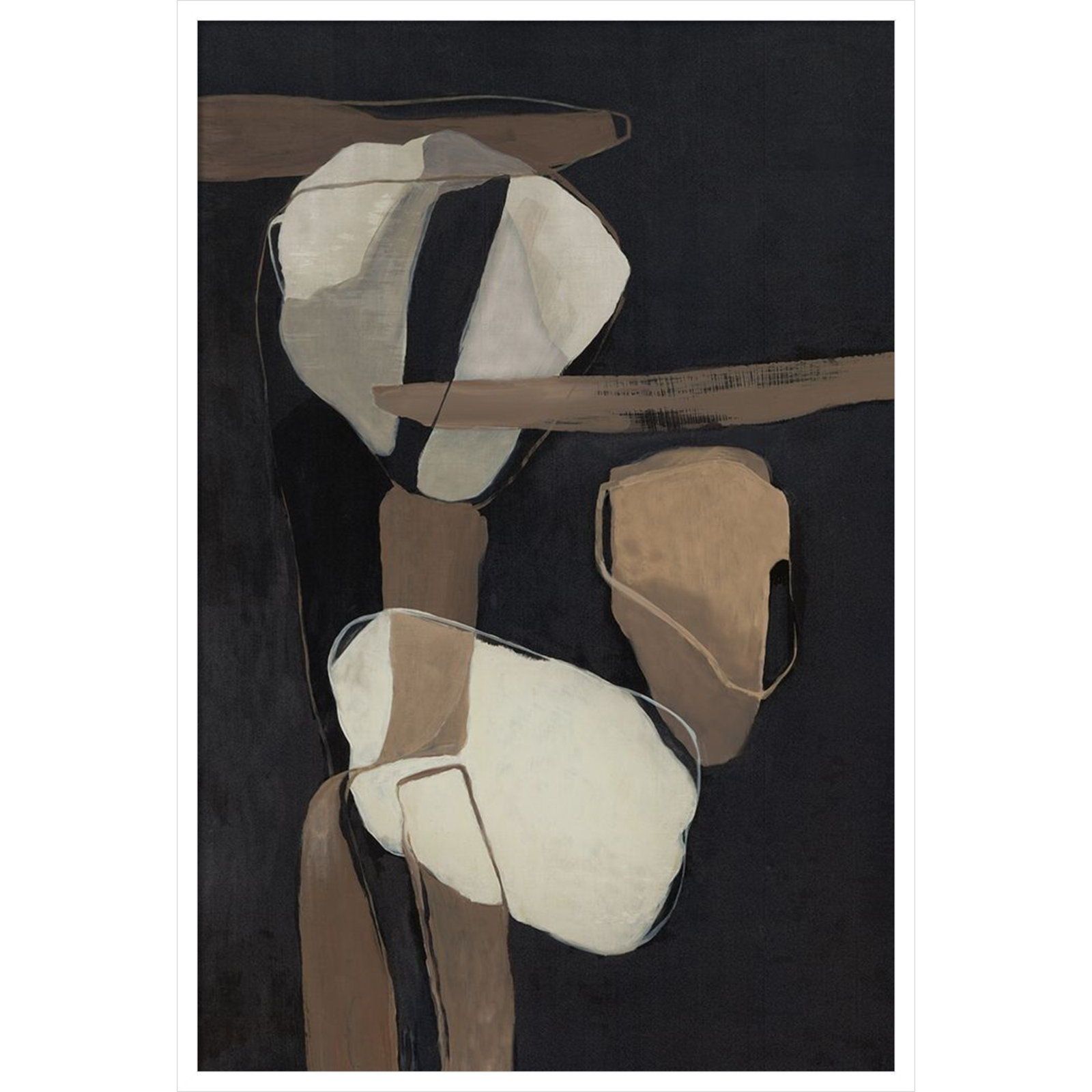 All Attached Print by Jacob q, White, 41" H x 28" W