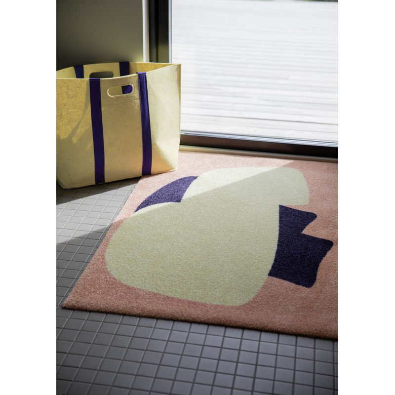 Iconic And Sight Unseen Door Mat, 32" W x 48" L, Peach