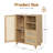 Rattan Sideboard Buffet Cabinet With Drawers And Adjustable Shelf For Living Room And Kitchen Storage | Gift Idea-446461571