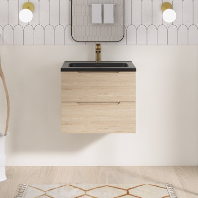 Meuble-lavabo simple 24 po avec comptoir en quartz intégré