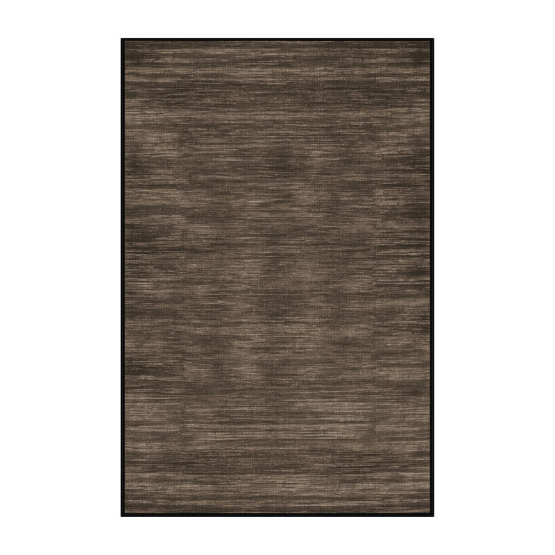 Machine Washable Solid Brown Area Rug, Rectangle 2' x 3'