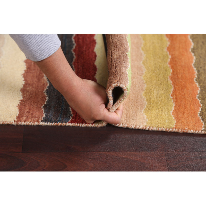 Tapis de couloir contemporain contemporain Gabbeh Kashkoli noué à la main